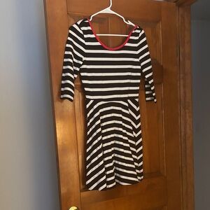 Express Black and White Striped Kids Dress